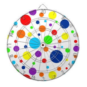 Weißer Regenbogen-Spots Dartboard Dartscheibe