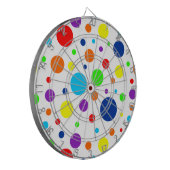 Weißer Regenbogen-Spots Dartboard Dartscheibe (Vorderseite Links)