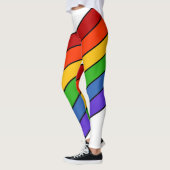 Weißer Regenbogen Streifen Leggings (Links)
