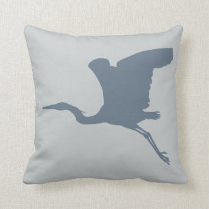 Weißer Reiher im Flug Kissen