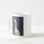 Weißer Reiher Kaffeetasse (Vorderseite Links)