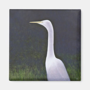 Weißer Reiher Magnet