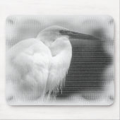 Weißer Reiher Mousepad (Vorne)