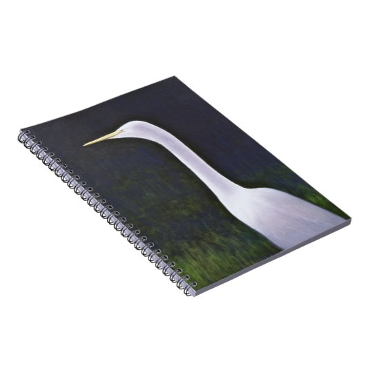 Weißer Reiher Notizblock (Rechte Seite)