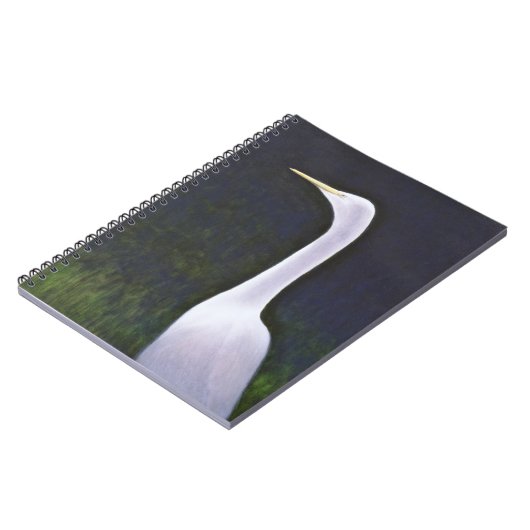 Weißer Reiher Notizblock (Linke Seite)