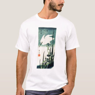 Weißer Reiher und Iris T-Shirt
