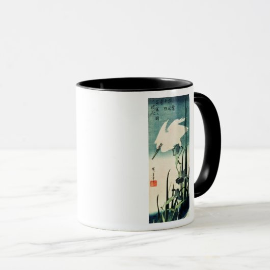 Weißer Reiher und Iris Tasse (VorderseiteRechts)