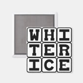 Weißer Reis, Getreideart Magnet (Vorderseite/Rückseite)