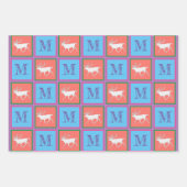 Weißer Rentier Farbenfrost Weihnachtsfest Set Geschenkpapier Set (Vorderseite 3)