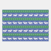 Weißer Rentier Farbenfrost Weihnachtsfest Set Geschenkpapier Set (Vorderseite 2)