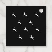 Weißer Rentier Geschenkanhänger (Rückseite)