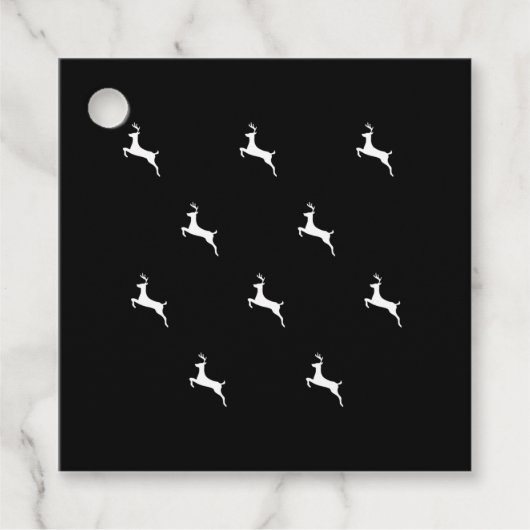 Weißer Rentier Geschenkanhänger (Vorderseite)