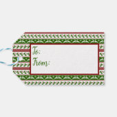 Weißer Rentier Geschenkanhänger (Rückseite Horizontal)