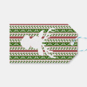 Weißer Rentier Geschenkanhänger (Vorderseite (Horizontal))