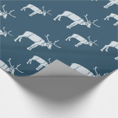 Weißer Rentier Geschenkpapier (Ecke)