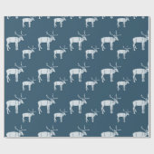 Weißer Rentier Geschenkpapier (Flach)