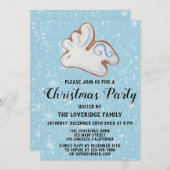 Weißer Rentier Keksschnee Weihnachtsfest Party Einladung (Vorne/Hinten)