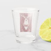 Weißer Rentier Schnapsglas (Rückseite)