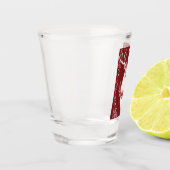 Weißer Rentier Schnapsglas (Links)