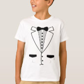 Weißer Retro Tuxedo scherzt Shirt (Vorderseite)