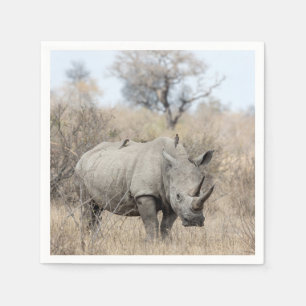 Weißer Rhino Serviette