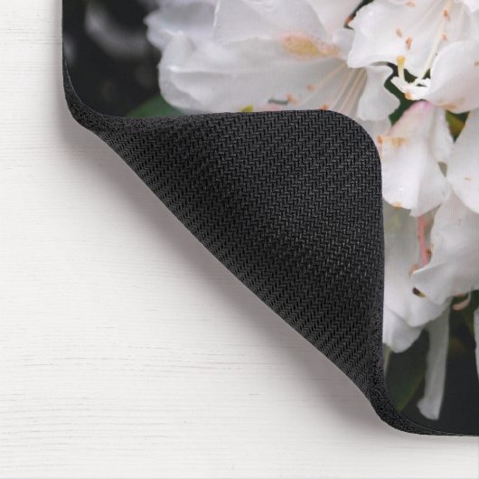 Weißer Rhododendron Mousepad (Ecke)