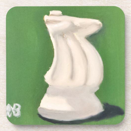 Weißer Ritter Getränkeuntersetzer (Vorderseite)