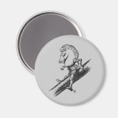 Weißer Ritter Magnet (Vorderseite/Rückseite)