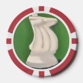 Weißer Ritter Pokerchips (Vorderseite)