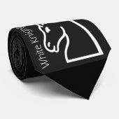 "Weißer Ritter-" Schach-Thema-Krawatte Krawatte (Gerollt)