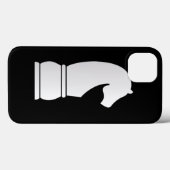 Weißer Ritter-Schachstück Case-Mate iPhone Hülle (Rückseite (Horizontal))