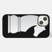 Weißer Ritter-Schachstück iPhone Hülle (Rückseite (Horizontal))