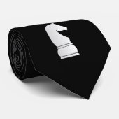 Weißer Ritter-Schachstück Krawatte (Gerollt)