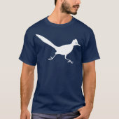 Weißer Roadrunner-Vogel-laufende Grafik T-Shirt (Vorderseite)