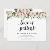 Weißer Rock Florals, Liebe ist geduldig, verzögert Postkarte (Vorne/Hinten)