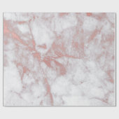 Weißer rosa grauer Marmor Shiny Pinsel Weiß Geschenkpapier (Flach)