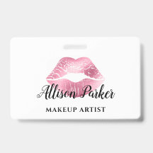 Weißer Rosa Kuss Lippen Makeup-Artist Geschäft