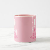 Weißer rosa niedlicher Liebe Kaffee-beste Zweifarbige Tasse (Mittel)