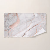 Weißer Rosa Rosengarten Gold Marmor Elegant Modern Badhandtuch Set (Handtuch)