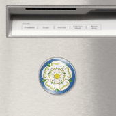 Weißer Rose von Yorkshire Flag Magnet (In Situ (Geschirrspüler))