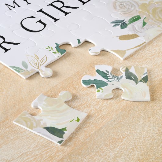 Weißer Rosen-Blumenstrauß | sind Sie mein Puzzle (Seite)