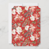 Weißer Rosen & Weihnachtskranz Dinner einladen Einladung (Rückseite)