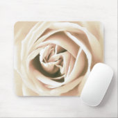 Weißer Rosendruck Mousepad (Mit Mouse)