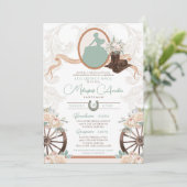 Weißer Rosengarten Elegante Charro Western Quincea Einladung (Stehend Vorderseite)