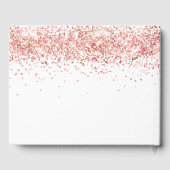 Weißer Rosengoldname der Geburtstagspartei Gästebuch (Rückseite)