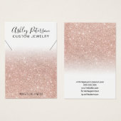 Weißer Rosengolf Glitzer Chic Halskette Display (Vorne & Hinten)