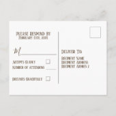 Weißer Rosenhydrangea Blütenholz Hochzeit Rsvp Einladungspostkarte (Rückseite)