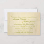 Weißer Rosenknospe Hochzeitsessen Probe einladen Einladung (Rückseite)