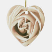 Weißer Rosenprint Keramikornament (Rechts)