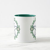 Weißer RosePentagram Wicca Pentagramm-Heide Tasse (Zentrum)